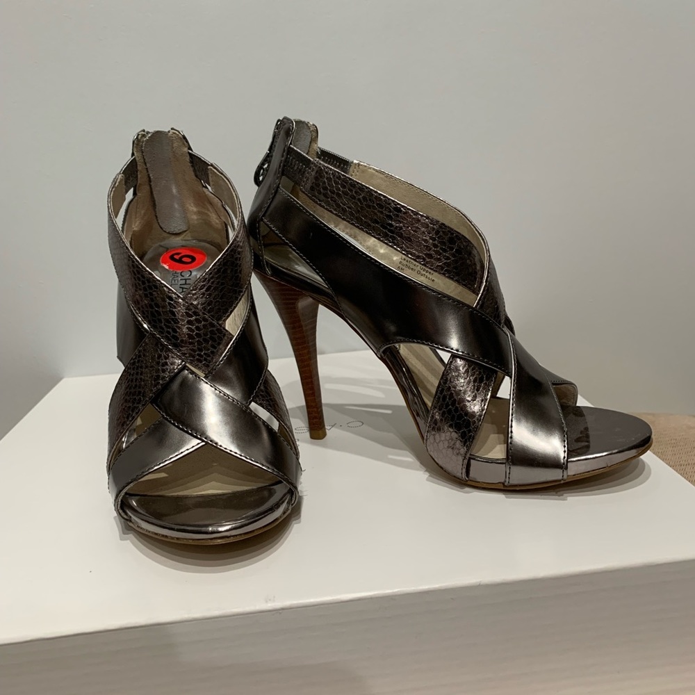 Michael Kors gold strappy sandals, size 6